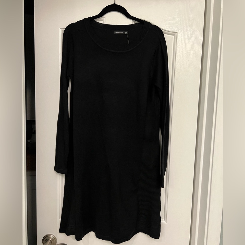 Francesca's Collections Solutions Black Sweater Dress/Tunic